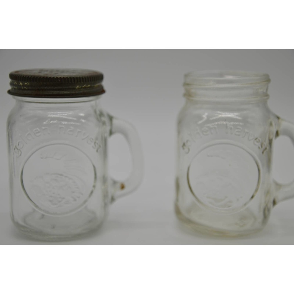 Vintage Golden Harvest Glass Salt & Pepper Shaker
